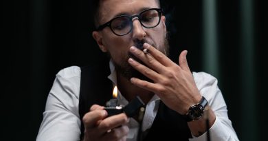 Man Smoking Cigarettes