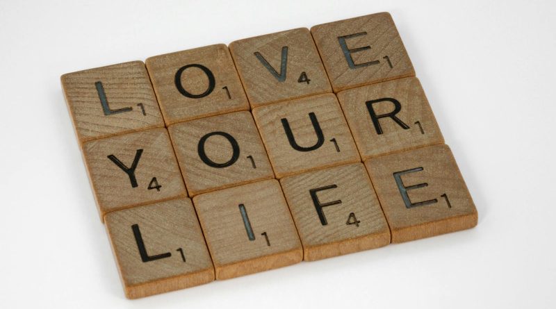 Love Your Life Text on White Background